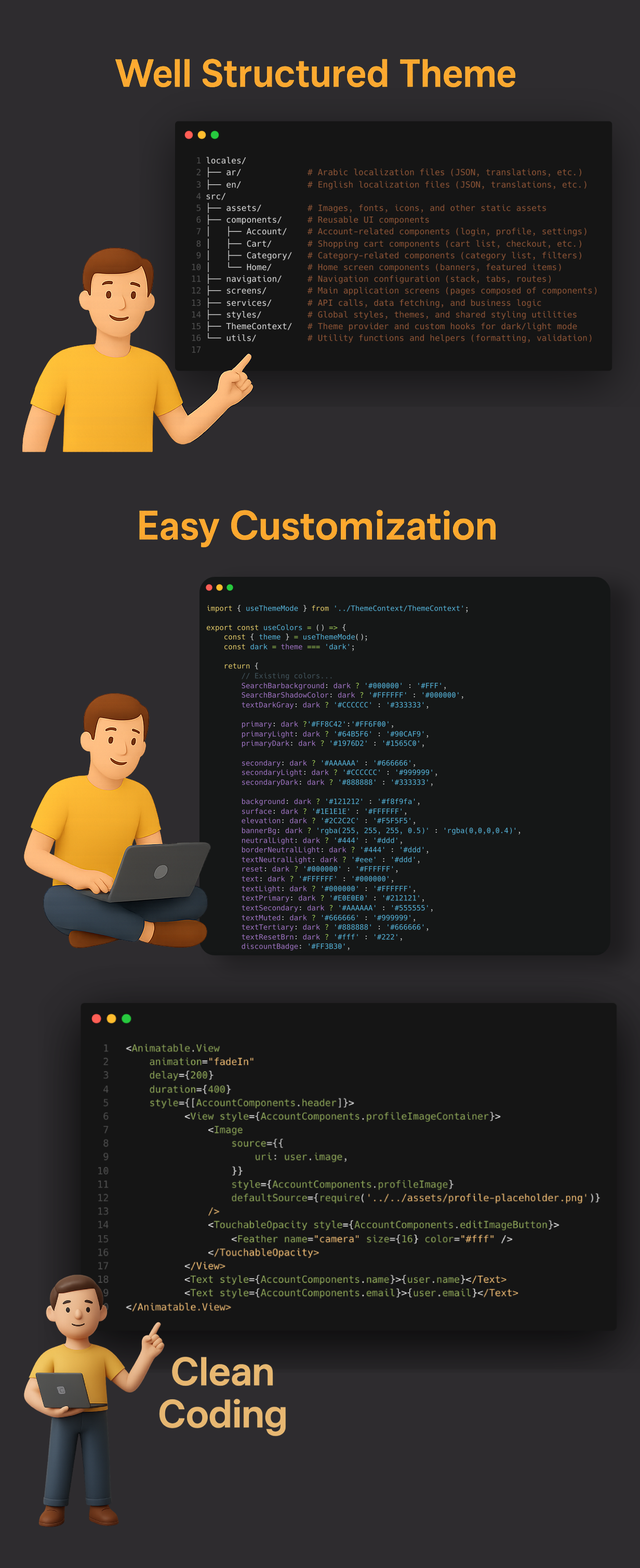 HungerGo Eats – Food Delivery UI Kit (Dark/Light) React Native - 2